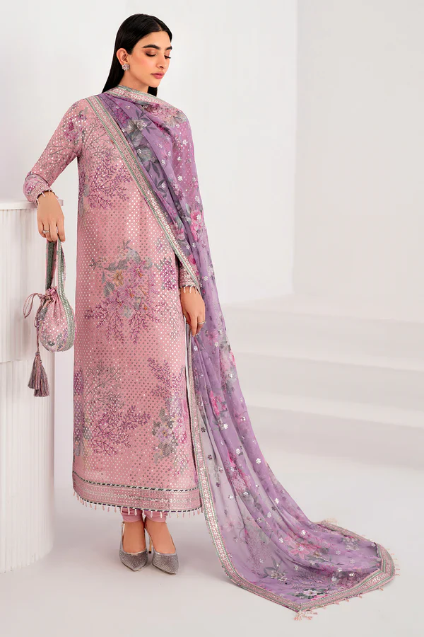 Jazmin Embroidered Chiffon Collection Unstitched UC-3061 - Image 3