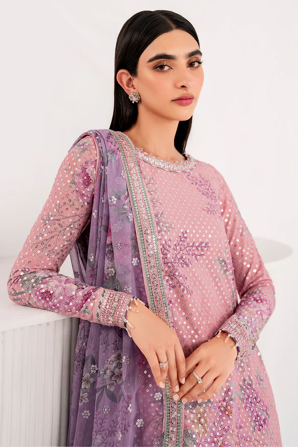 Jazmin Embroidered Chiffon Collection Unstitched UC-3061 - Image 4