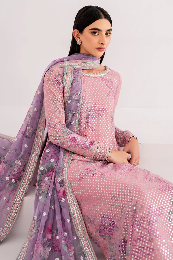 Jazmin Embroidered Chiffon Collection Unstitched UC-3061 - Image 6