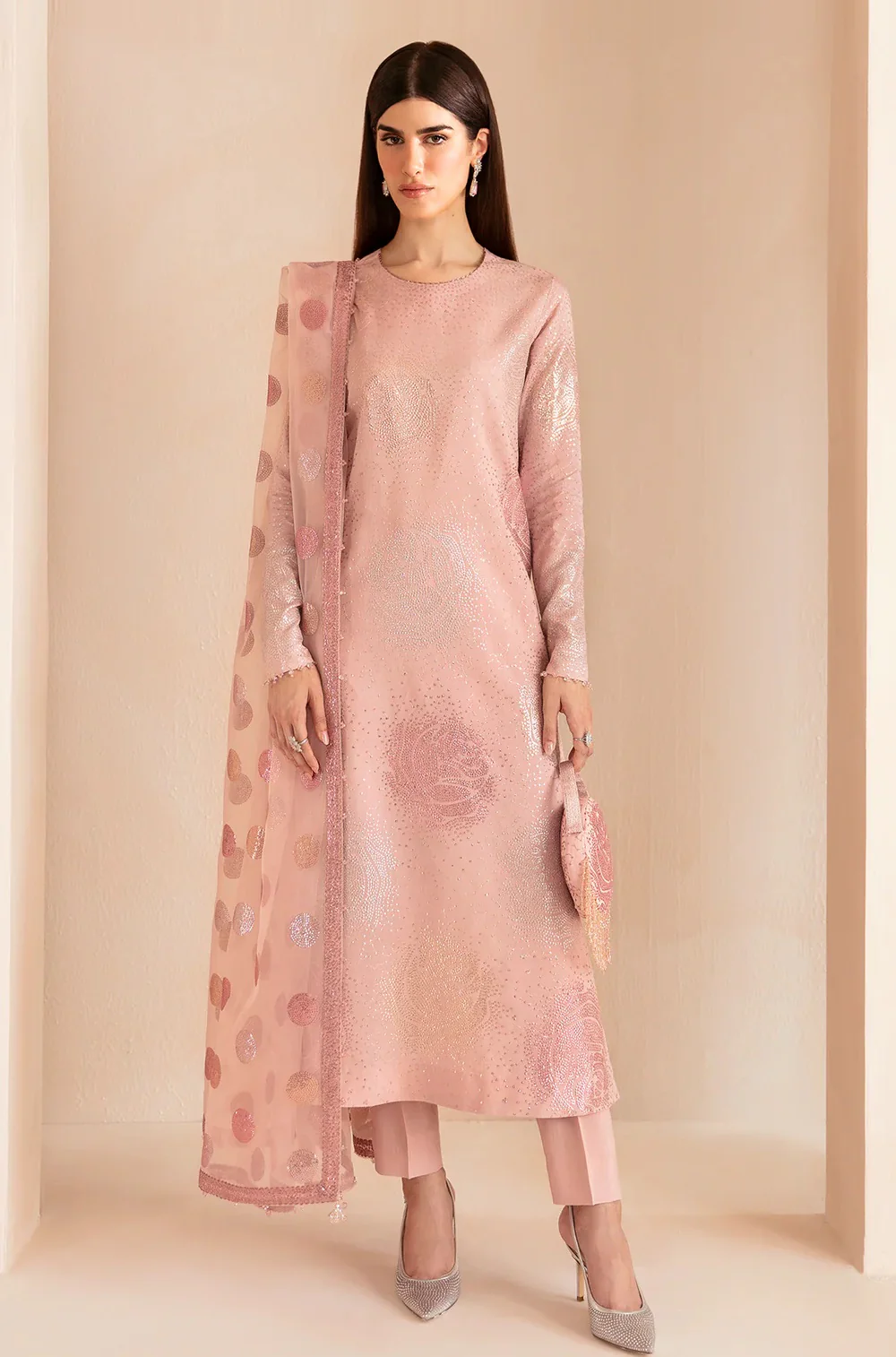 Jazmin - Luxury Raw Silk Embroidered 3 Piece Unstitched - UR-7032