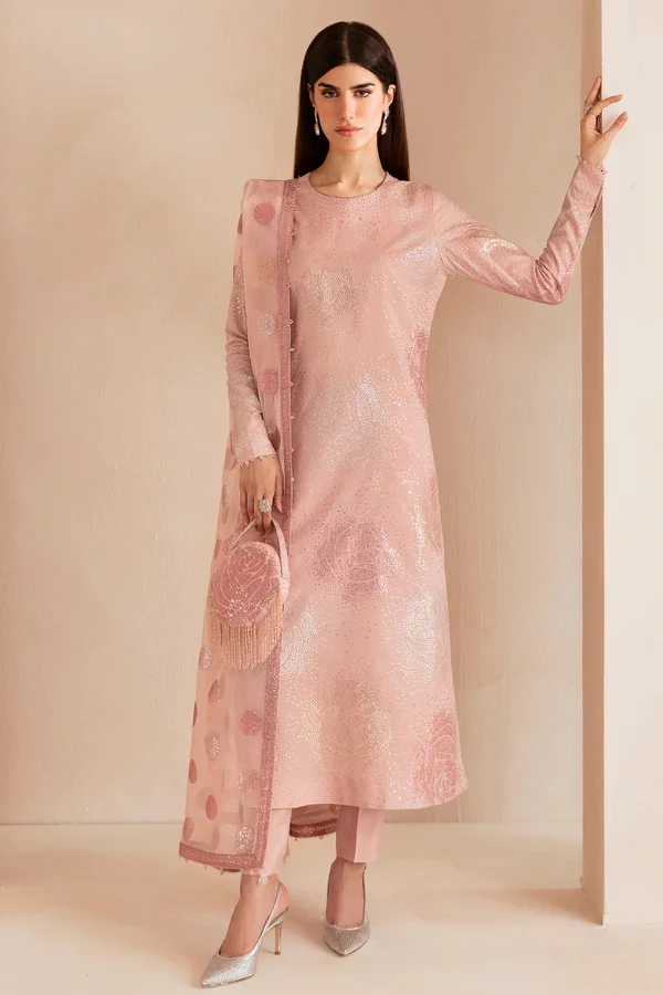 Jazmin - Luxury Raw Silk Embroidered 3 Piece Unstitched - UR-7032 - Image 2