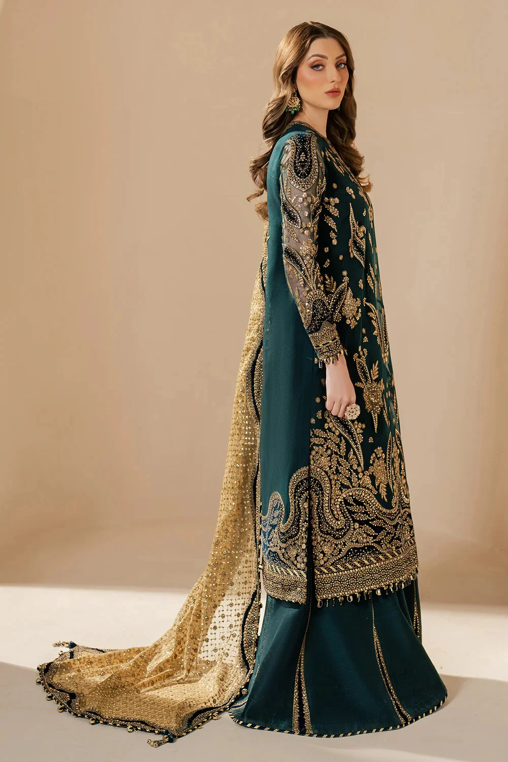 Jazmin WF'25-06 - Luxury Raw Silk Embroidered 3 Piece Unstitched - Image 3