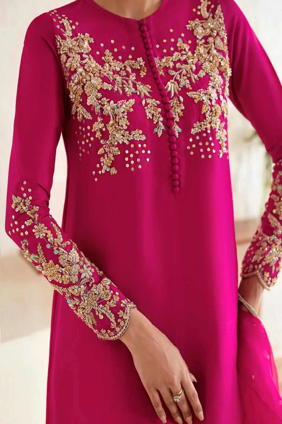 Kanwal Malik - Luxury Silk Embroidered 3 Piece Unstitched - Myra - Image 3