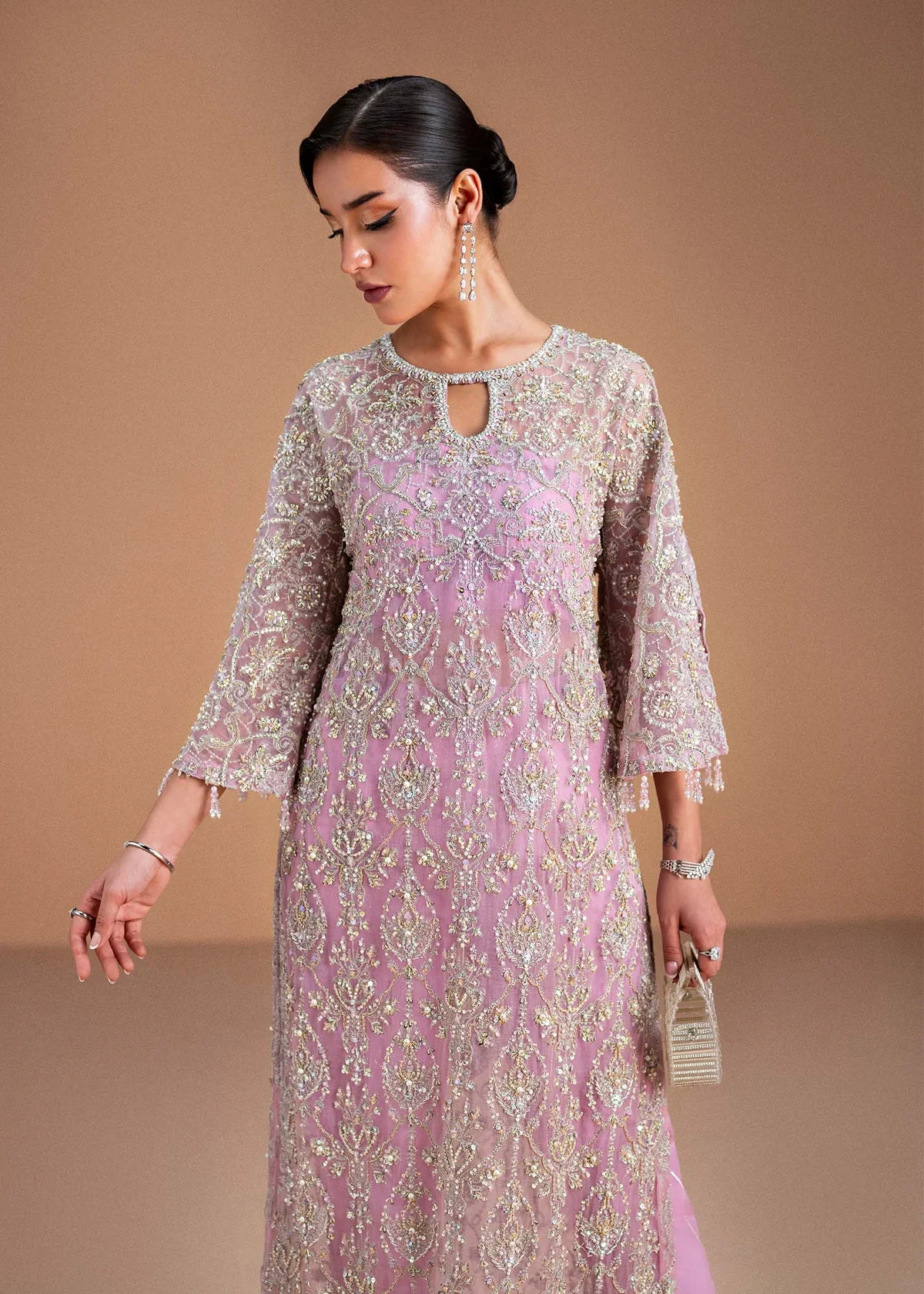 Kanwal Malik Nysa Wedding Festive Luxury Embroidered Lava Silk Silk DINA - Image 7