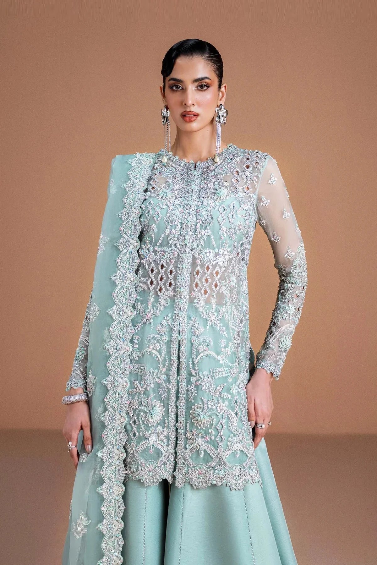 Kanwal Malik - Vania - Luxury Organza Embroidered 3 Piece Unstitched - Image 2