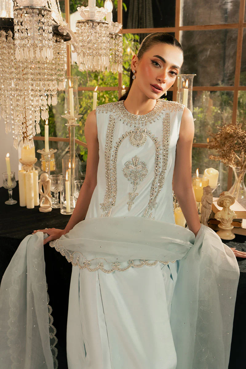 KHAKAA Luxury Raw Silk Hand Embllishment Collection 03 ICELIS - Image 8