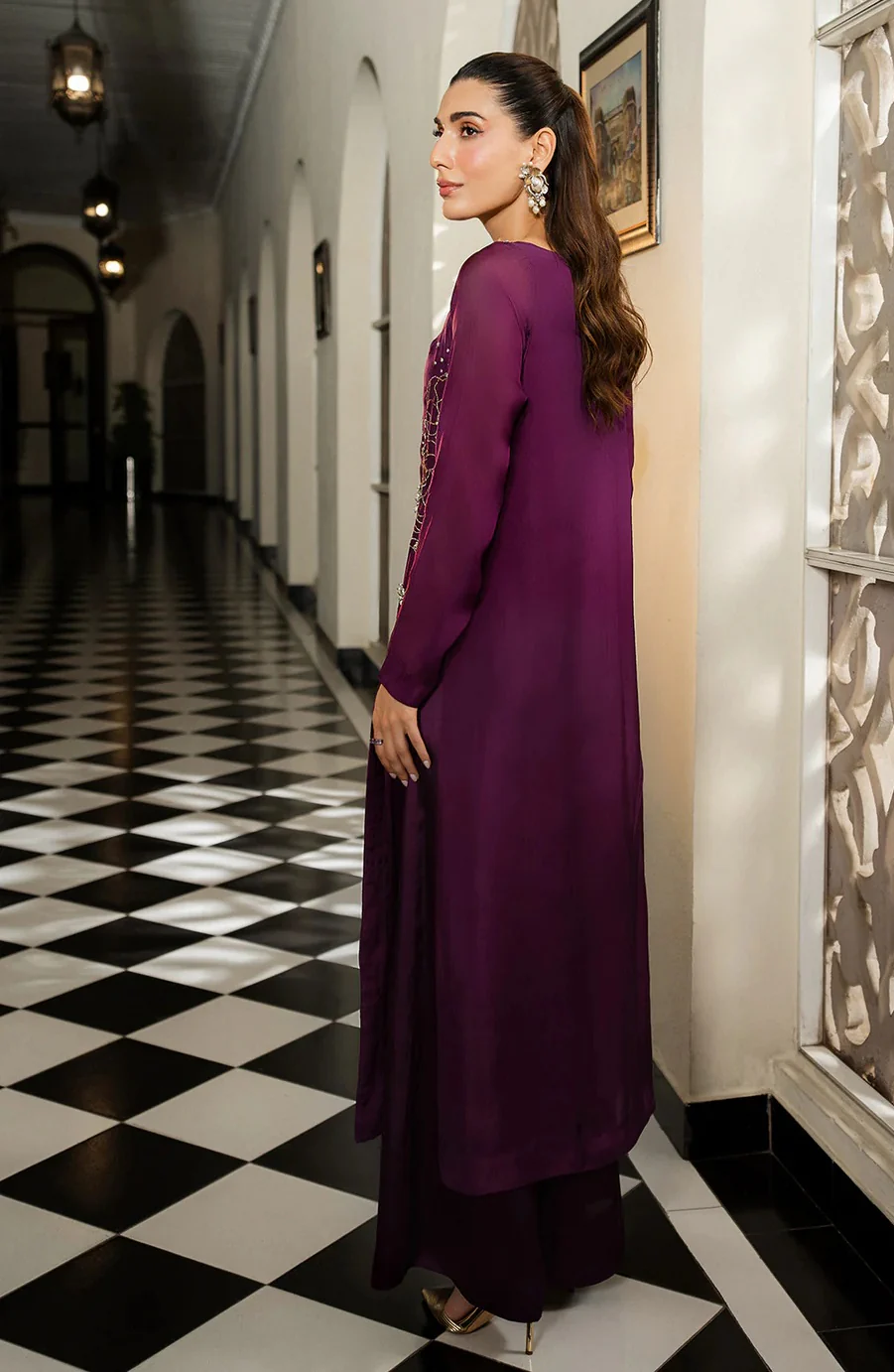 Lulusar Luxury Raw Silk Embroidered 3 Piece Unstitched - Junha Long - Image 3