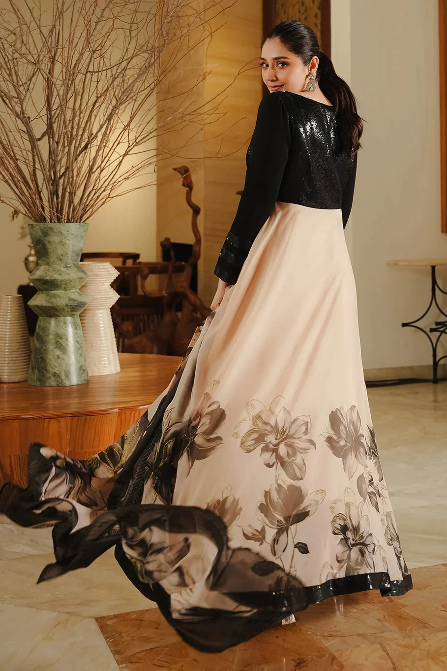 Lulusar Luxury Silk Embroidered 3 Piece Unstitched - Farail Dress - Image 4
