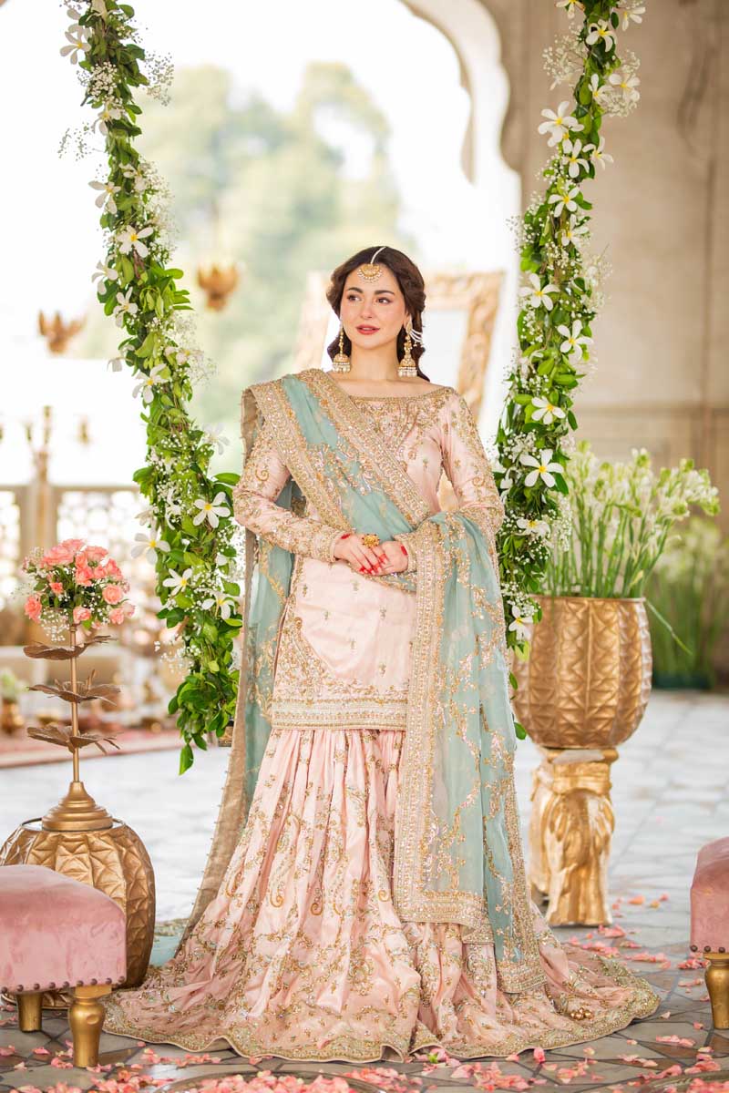 Maha Wajahat Net Embroidered Luxury Wedding Festive Unstitched Collection Mahi - Image 3