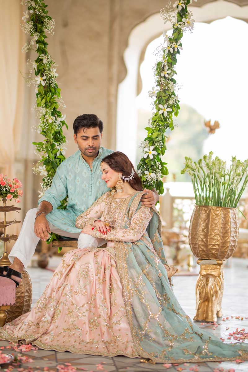 Maha Wajahat Net Embroidered Luxury Wedding Festive Unstitched Collection Mahi - Image 5