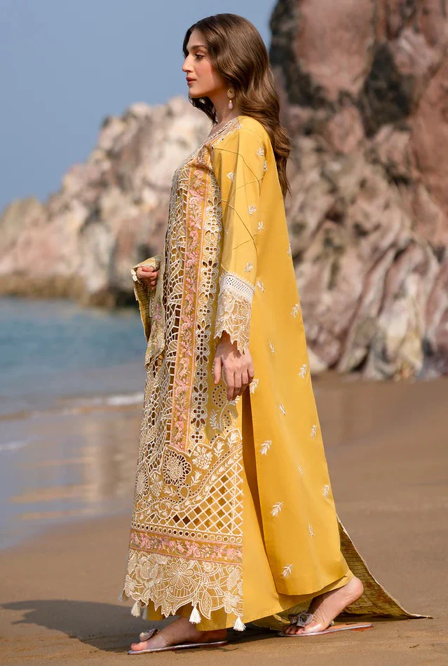 Mahnur Dahlia - Luxury Lawn Embroidered 3 Piece Unstitched - Image 3