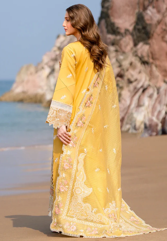 Mahnur Dahlia - Luxury Lawn Embroidered 3 Piece Unstitched - Image 4