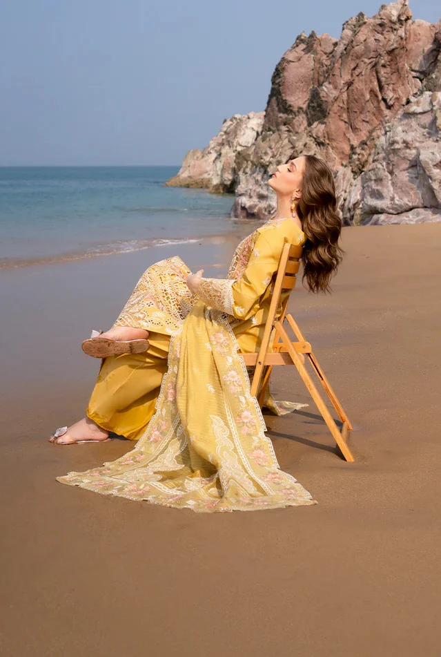 Mahnur Dahlia - Luxury Lawn Embroidered 3 Piece Unstitched - Image 6
