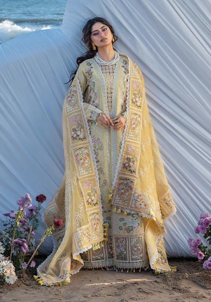 Mahnur - Luxury Lawn Embroidered 3 Piece Unstitched - S-02 - Image 3
