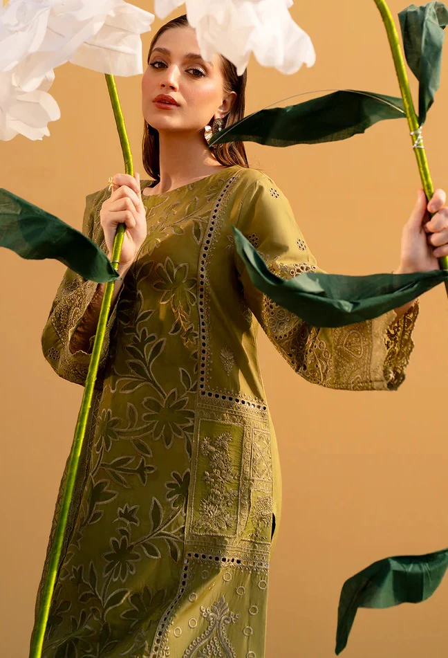 Mahnur - Luxury Lawn Embroidered Unstitched 3 Piece - Adrienne - Image 3