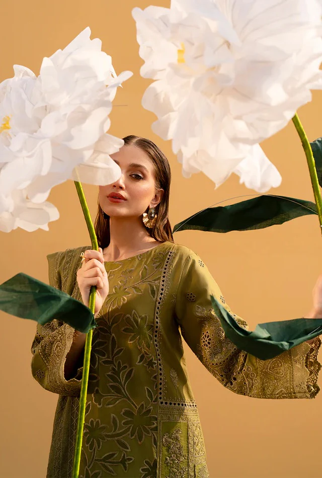 Mahnur - Luxury Lawn Embroidered Unstitched 3 Piece - Adrienne - Image 4