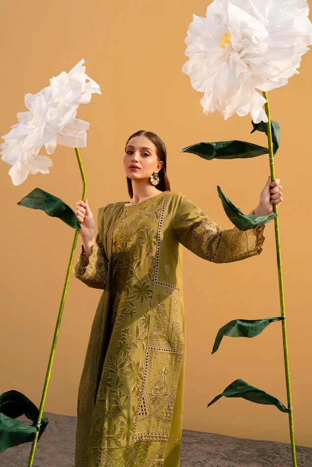 Mahnur - Luxury Lawn Embroidered Unstitched 3 Piece - Adrienne - Image 5