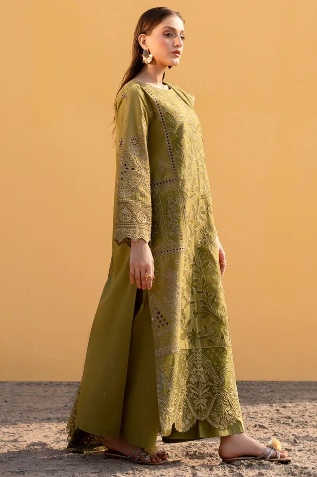 Mahnur - Luxury Lawn Embroidered Unstitched 3 Piece - Adrienne - Image 6