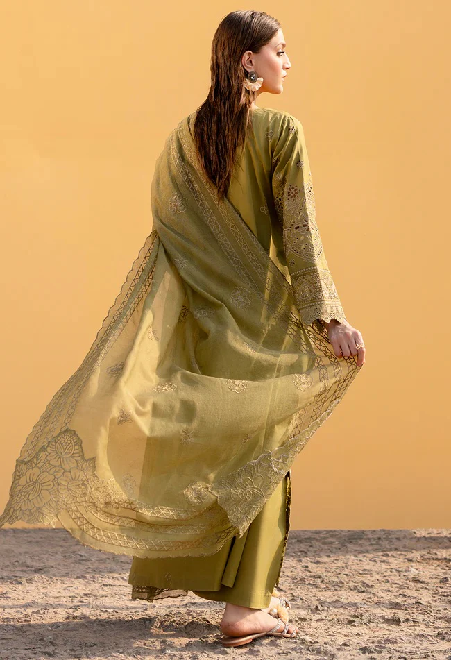 Mahnur - Luxury Lawn Embroidered Unstitched 3 Piece - Adrienne - Image 8