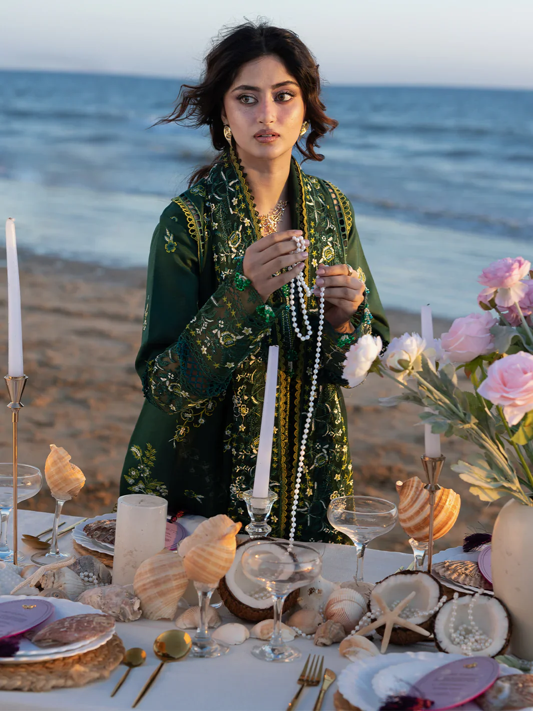 Mahnur Unstitched Embroidered Lawn 3 Piece Suit S-03 Sirene - Image 2