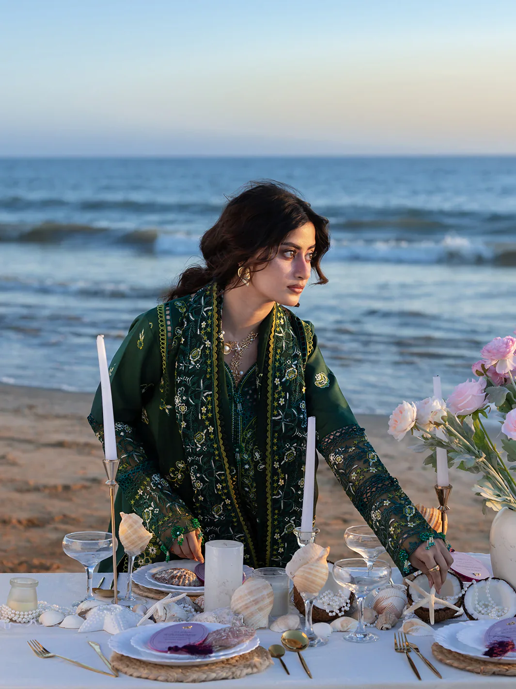 Mahnur Unstitched Embroidered Lawn 3 Piece Suit S-03 Sirene - Image 4