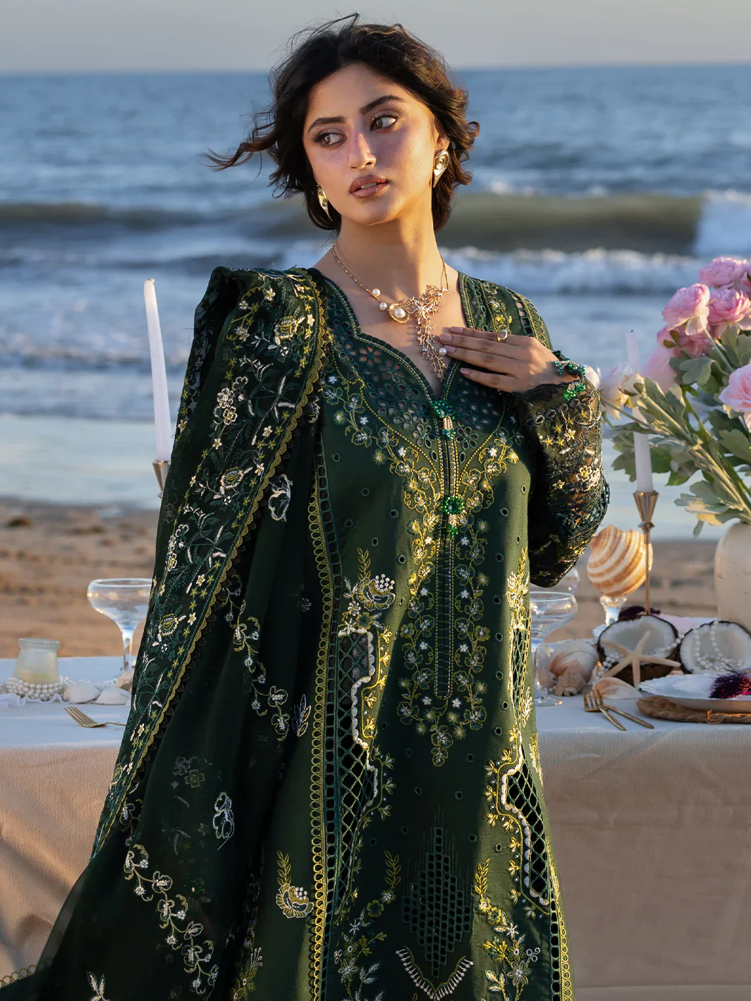 Mahnur Unstitched Embroidered Lawn 3 Piece Suit S-03 Sirene - Image 5
