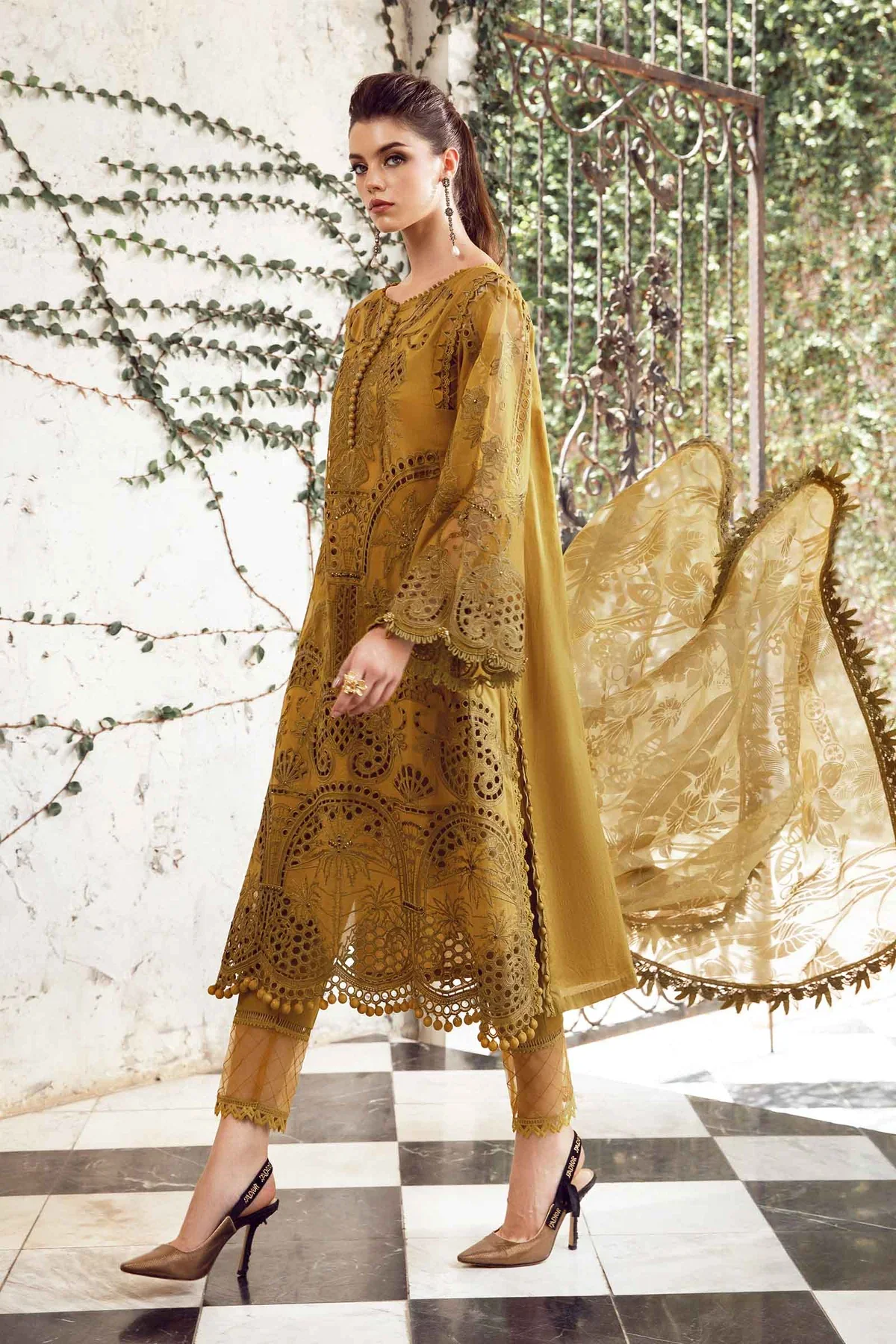 Maria.B Eid Collection Luxury Embroidered Lawn Unstitched Eid Lawn 08 - Image 2
