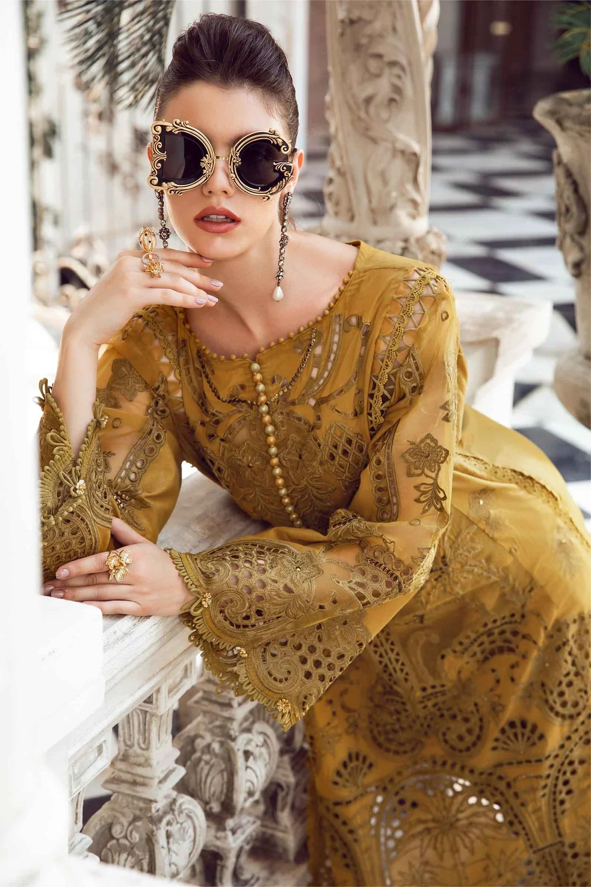 Maria.B Eid Collection Luxury Embroidered Lawn Unstitched Eid Lawn 08 - Image 6