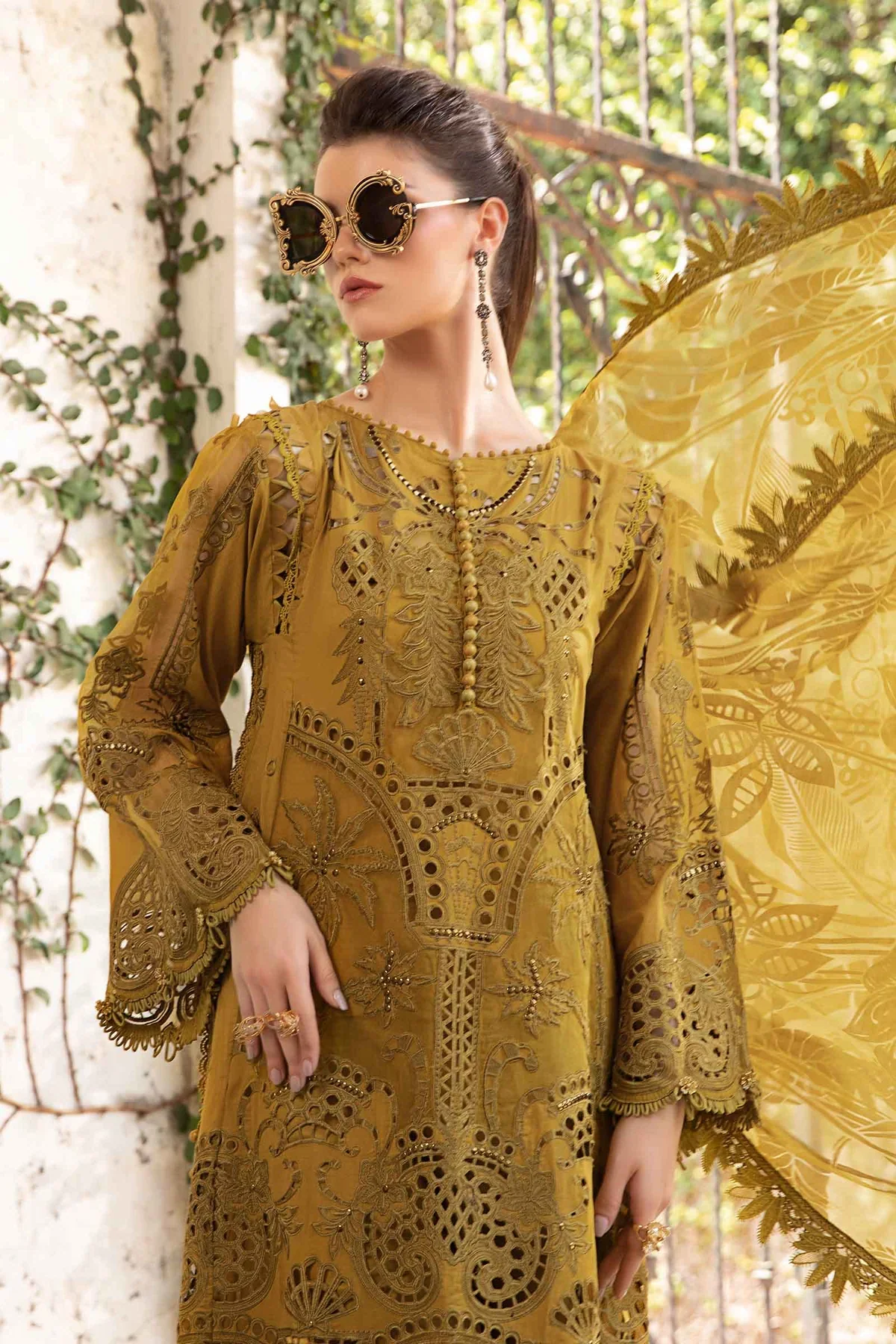 Maria.B Eid Collection Luxury Embroidered Lawn Unstitched Eid Lawn 08 - Image 7