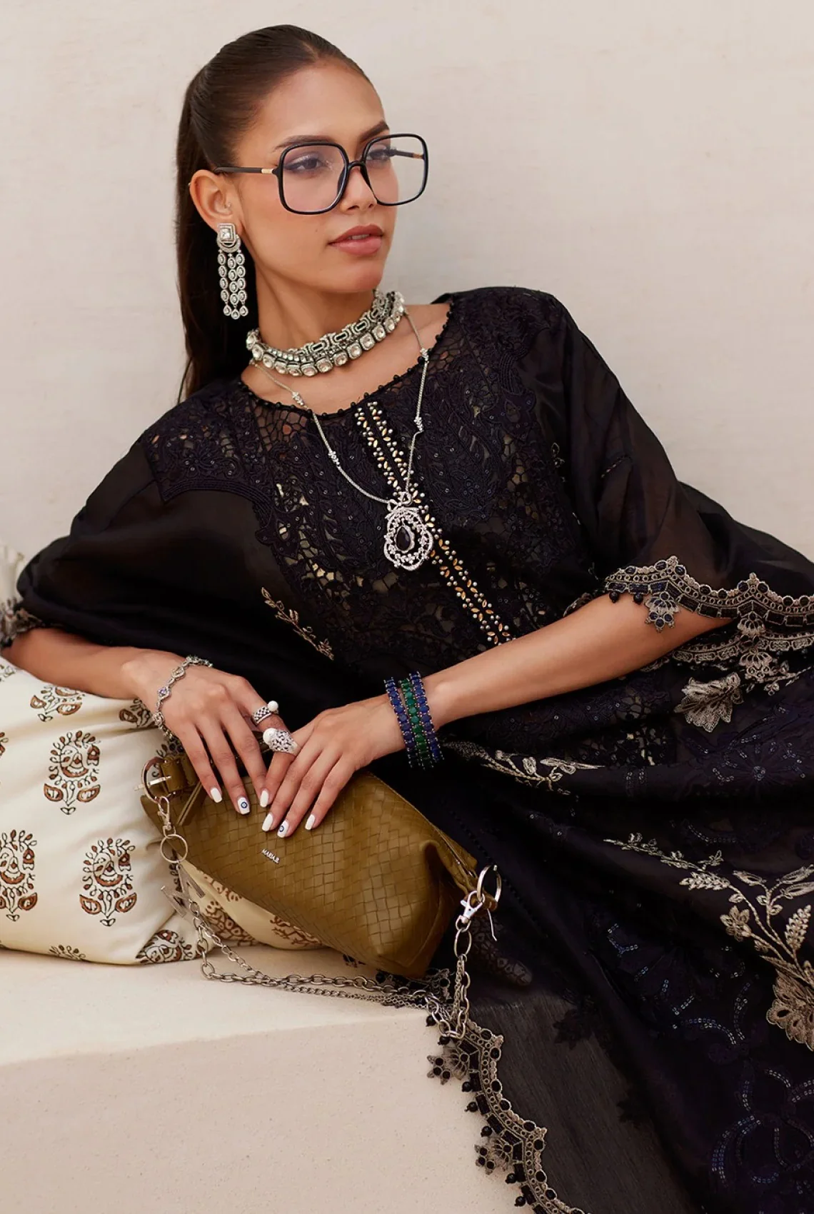 Maria.B - EL-25-03 - Luxury Lawn Embroidered 3 Piece Unstitched - Image 5