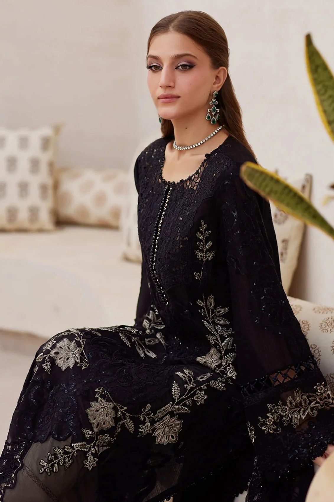 Maria.B - EL-25-03 - Luxury Lawn Embroidered 3 Piece Unstitched - Image 6