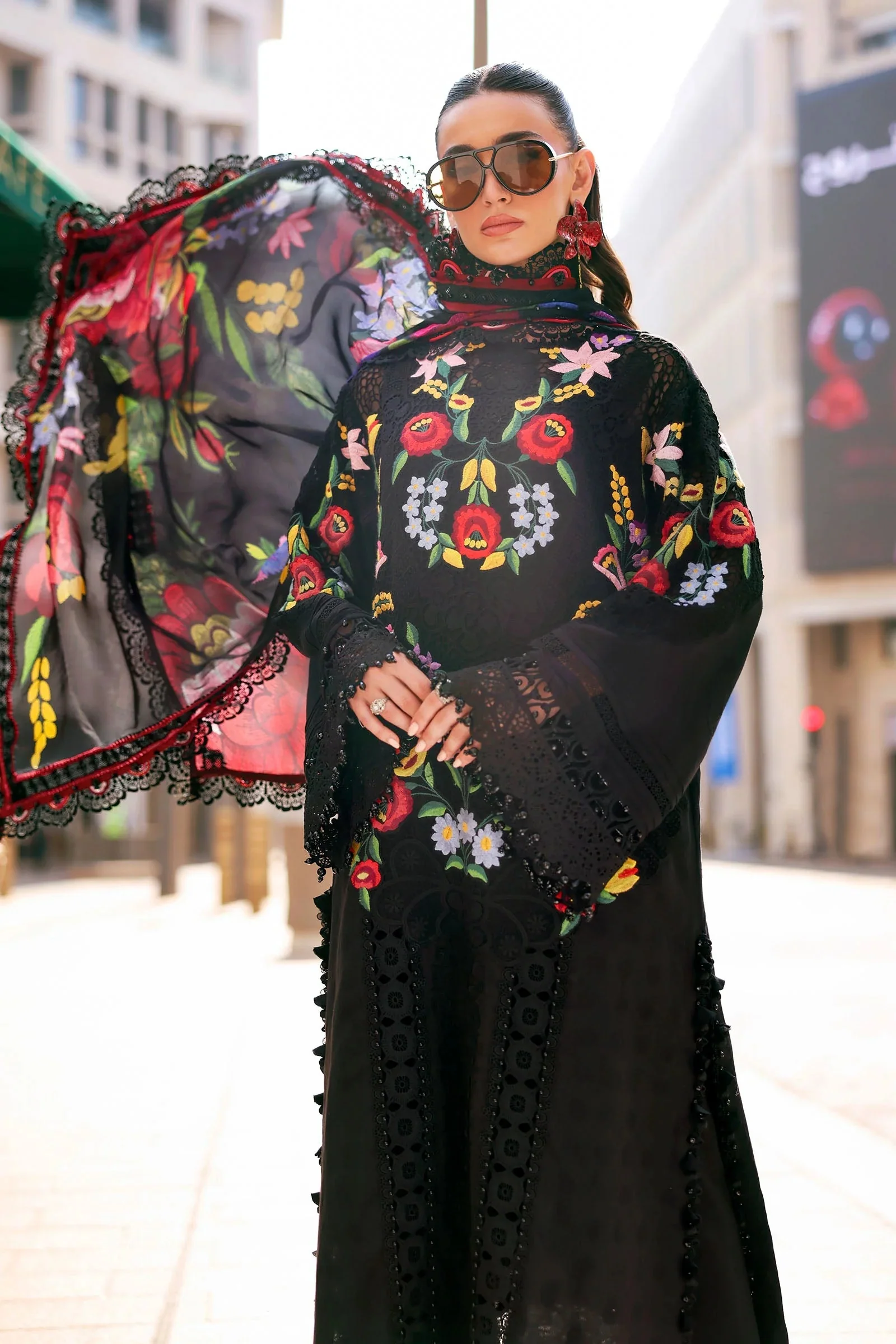 Maria.B - Lawn Embroidered 3 Piece Unstitched - D-2610-B - Image 3