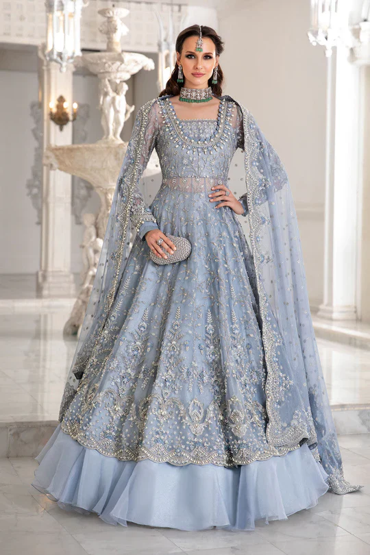 Maria.B Luxury Embroidered Net Unstitched 3 Pc Collection MC-041