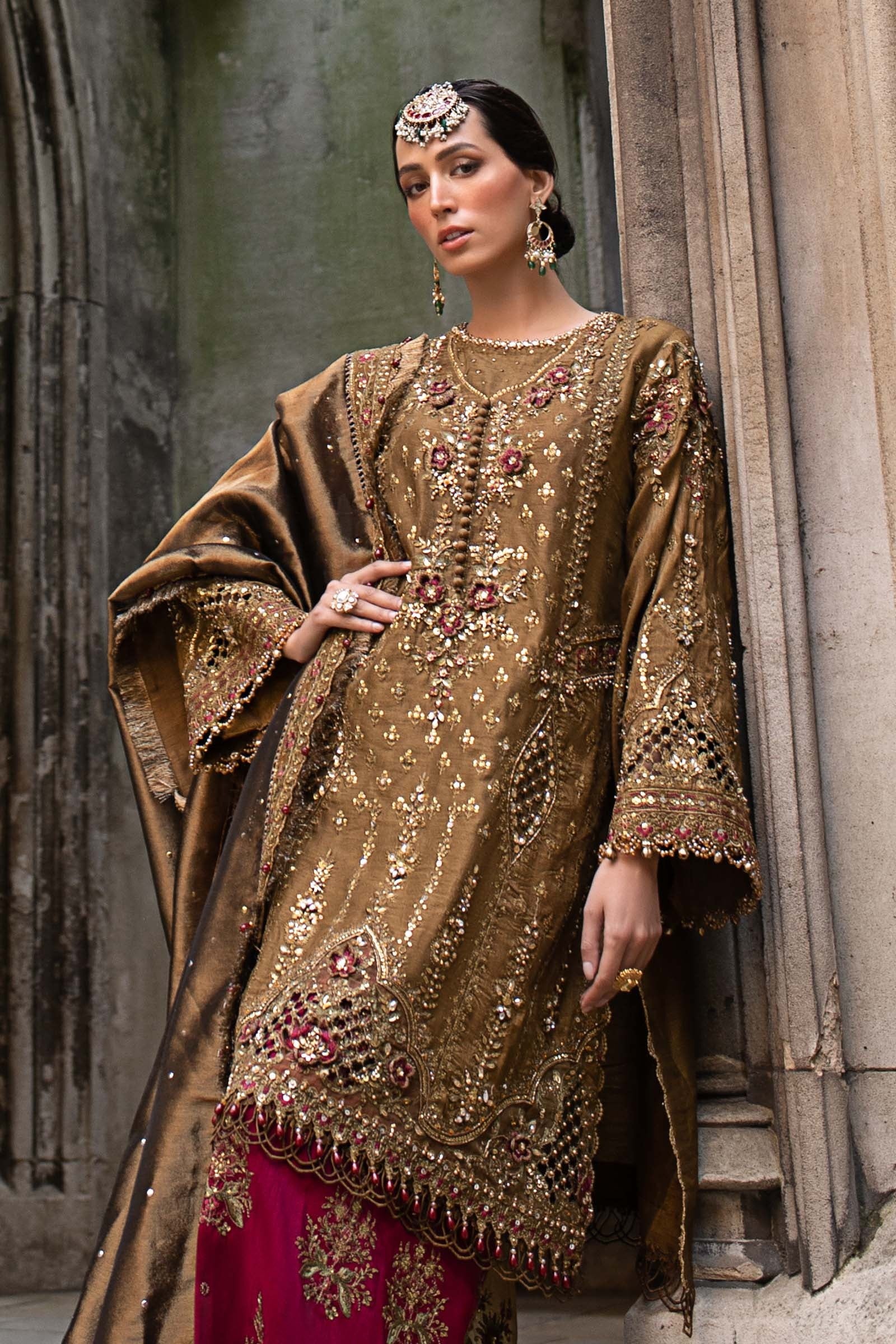 Maria.B Luxury Lava Silk Embroidered 3 Piece Unstitched - Soiree 25 - Image 5