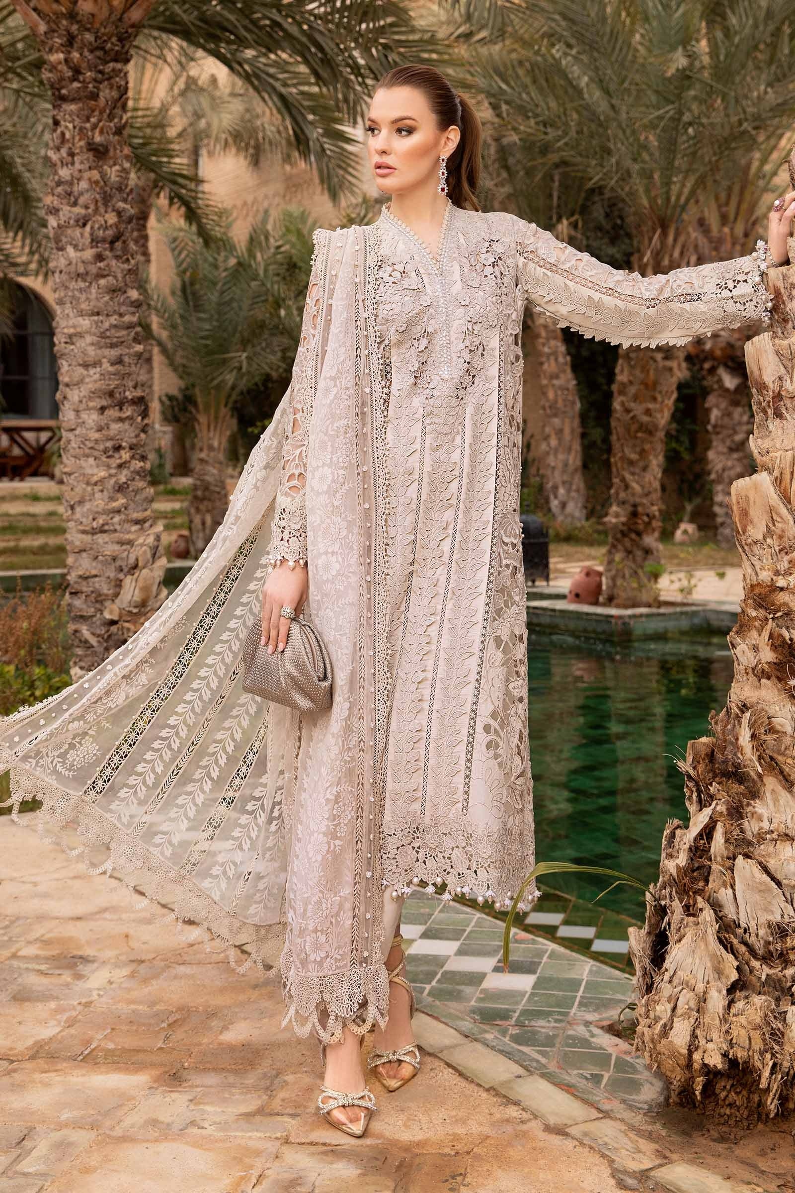 Maria.B - Luxury Lawn Embroidered 3 Piece Unstitched - D-2409-A new - Image 2