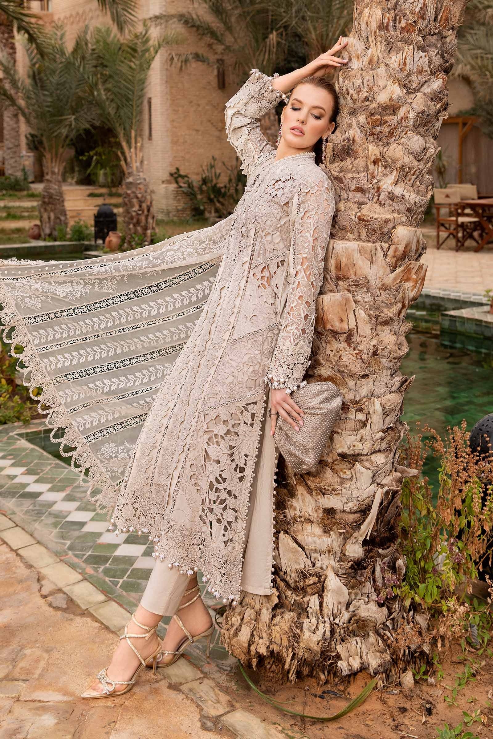 Maria.B - Luxury Lawn Embroidered 3 Piece Unstitched - D-2409-A new - Image 4
