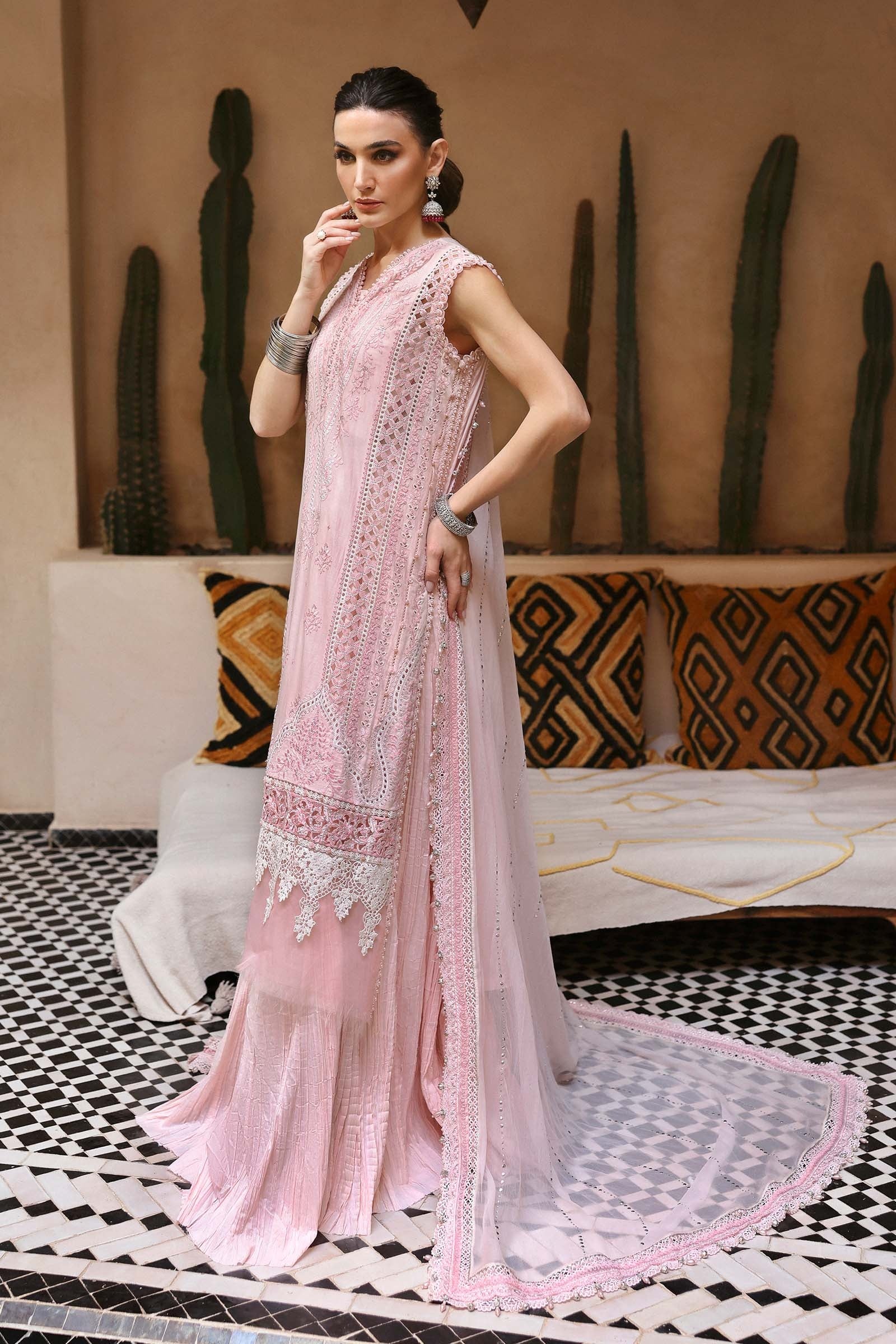Maria.B - Luxury Lawn Embroidered 3 Piece Unstitched - D-2511-A - Image 3