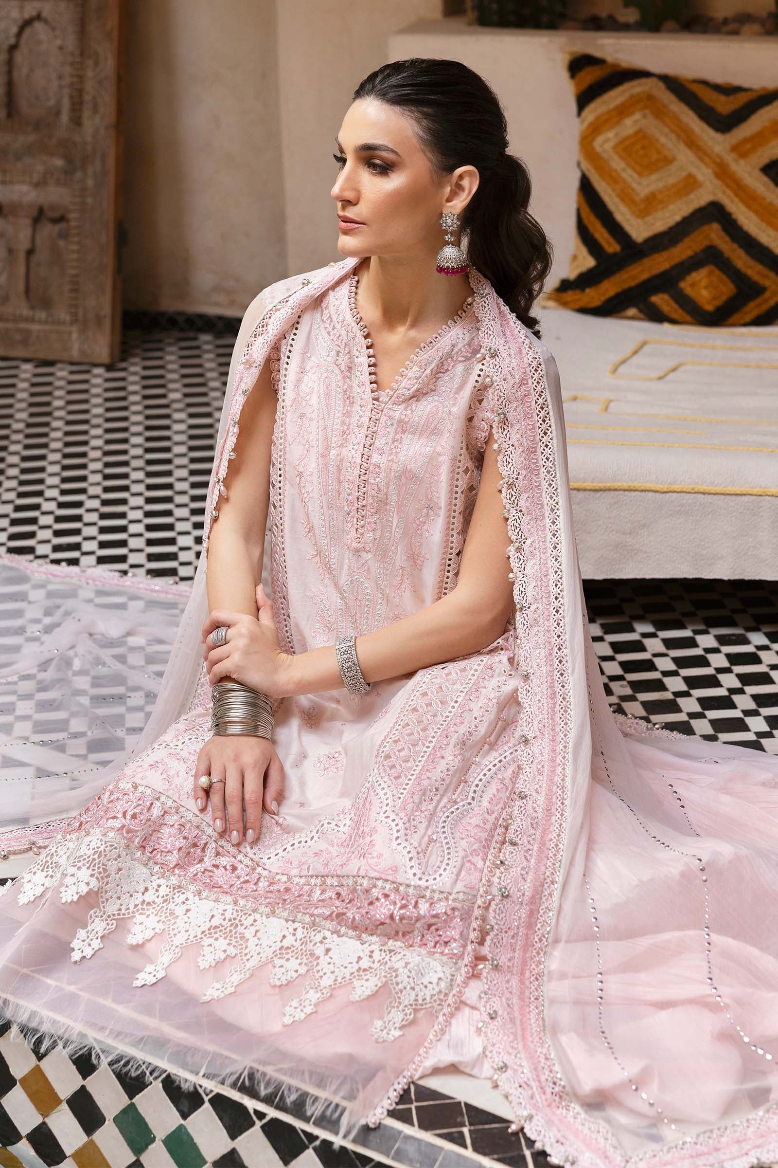 Maria.B - Luxury Lawn Embroidered 3 Piece Unstitched - D-2511-A - Image 4