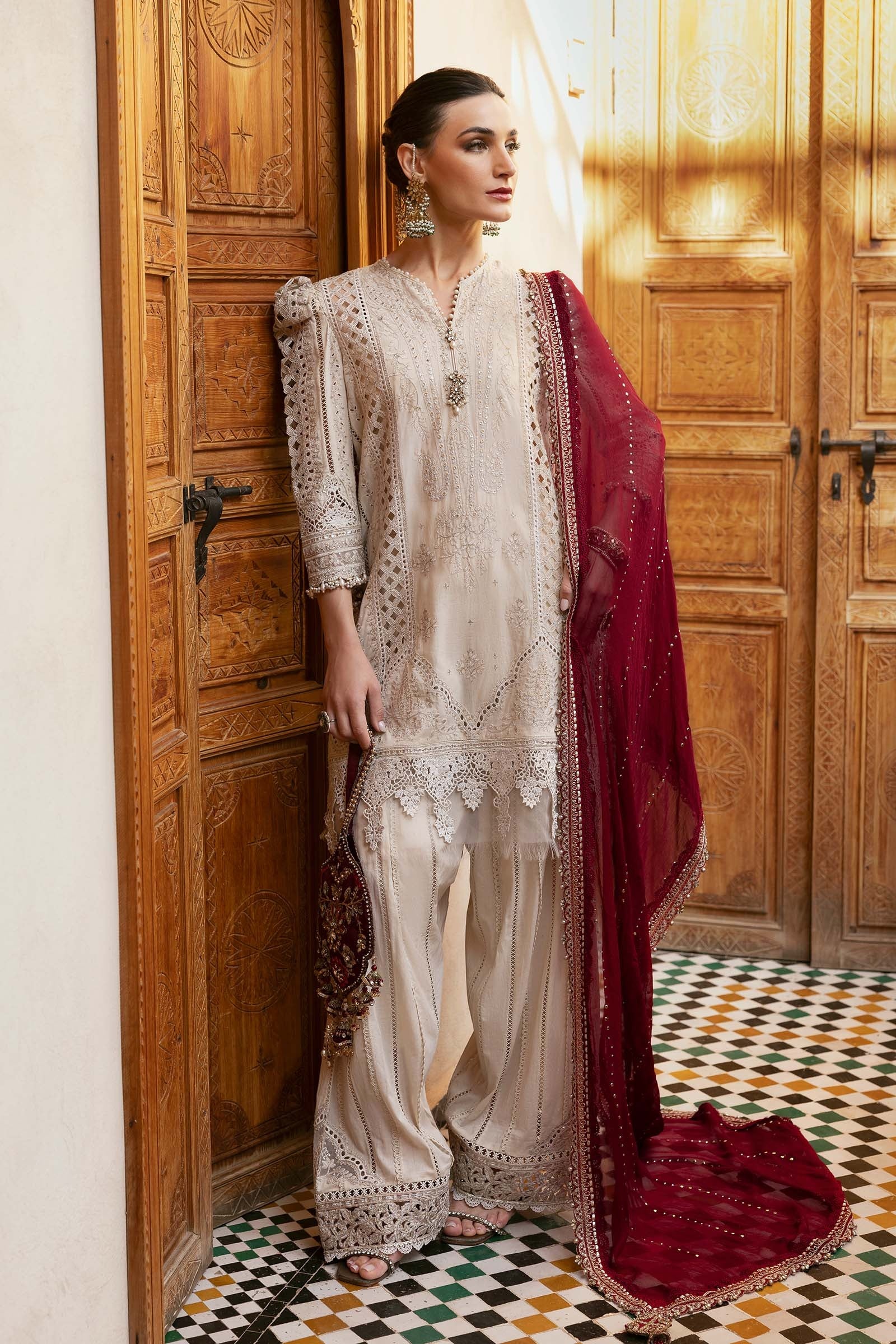 Maria.B - Luxury Lawn Embroidered 3 Piece Unstitched - D-2511-B - Image 2