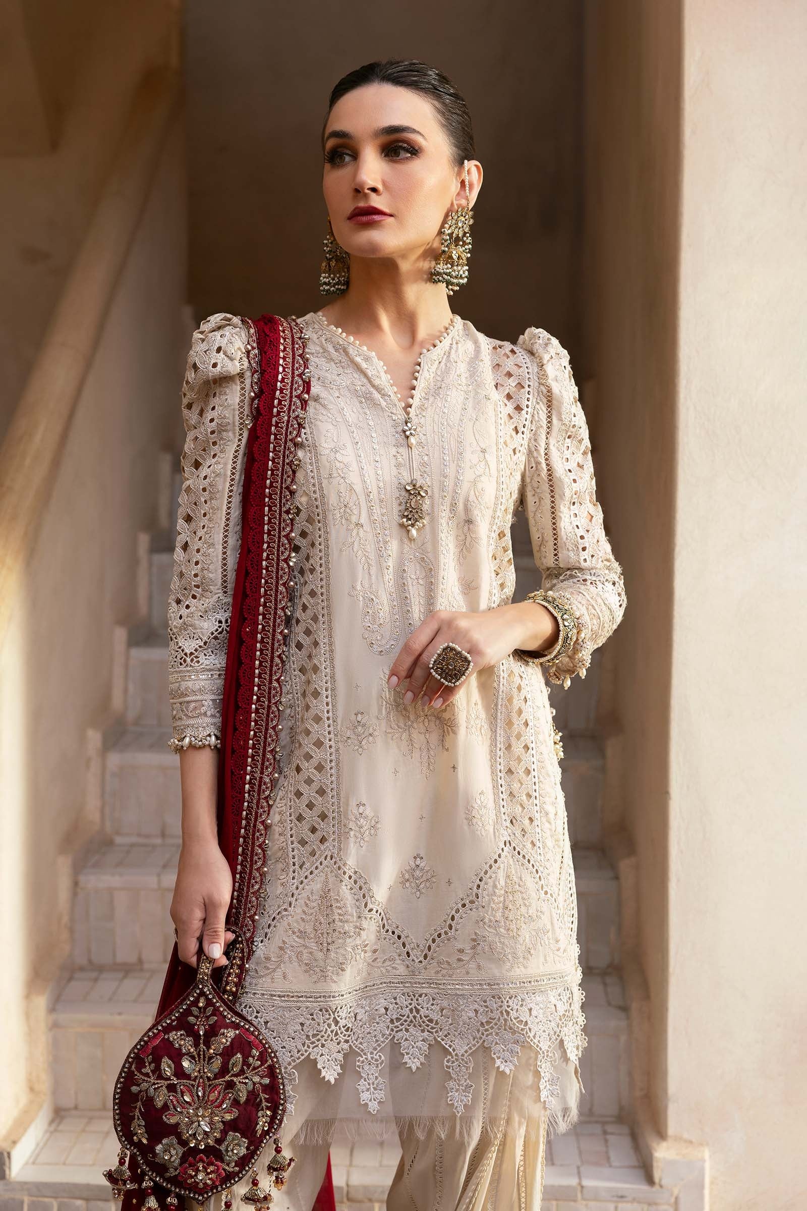 Maria.B - Luxury Lawn Embroidered 3 Piece Unstitched - D-2511-B - Image 3