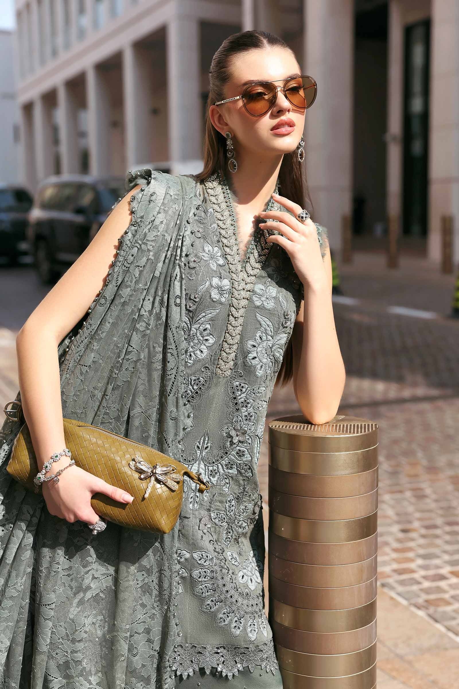 Maria.B - Luxury Lawn Embroidered 3 Piece Unstitched - D-2603-B - Image 5