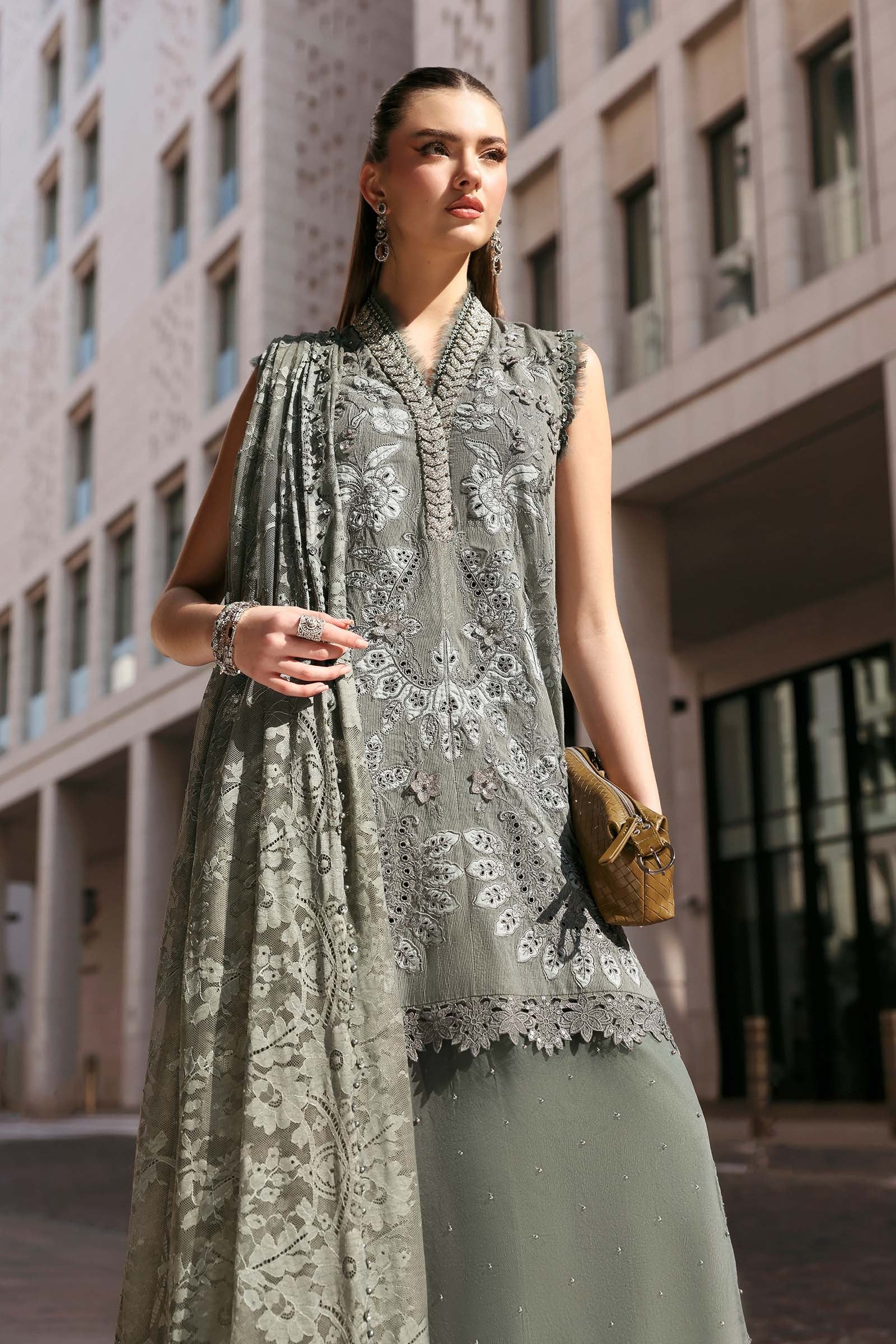 Maria.B - Luxury Lawn Embroidered 3 Piece Unstitched - D-2603-B - Image 6
