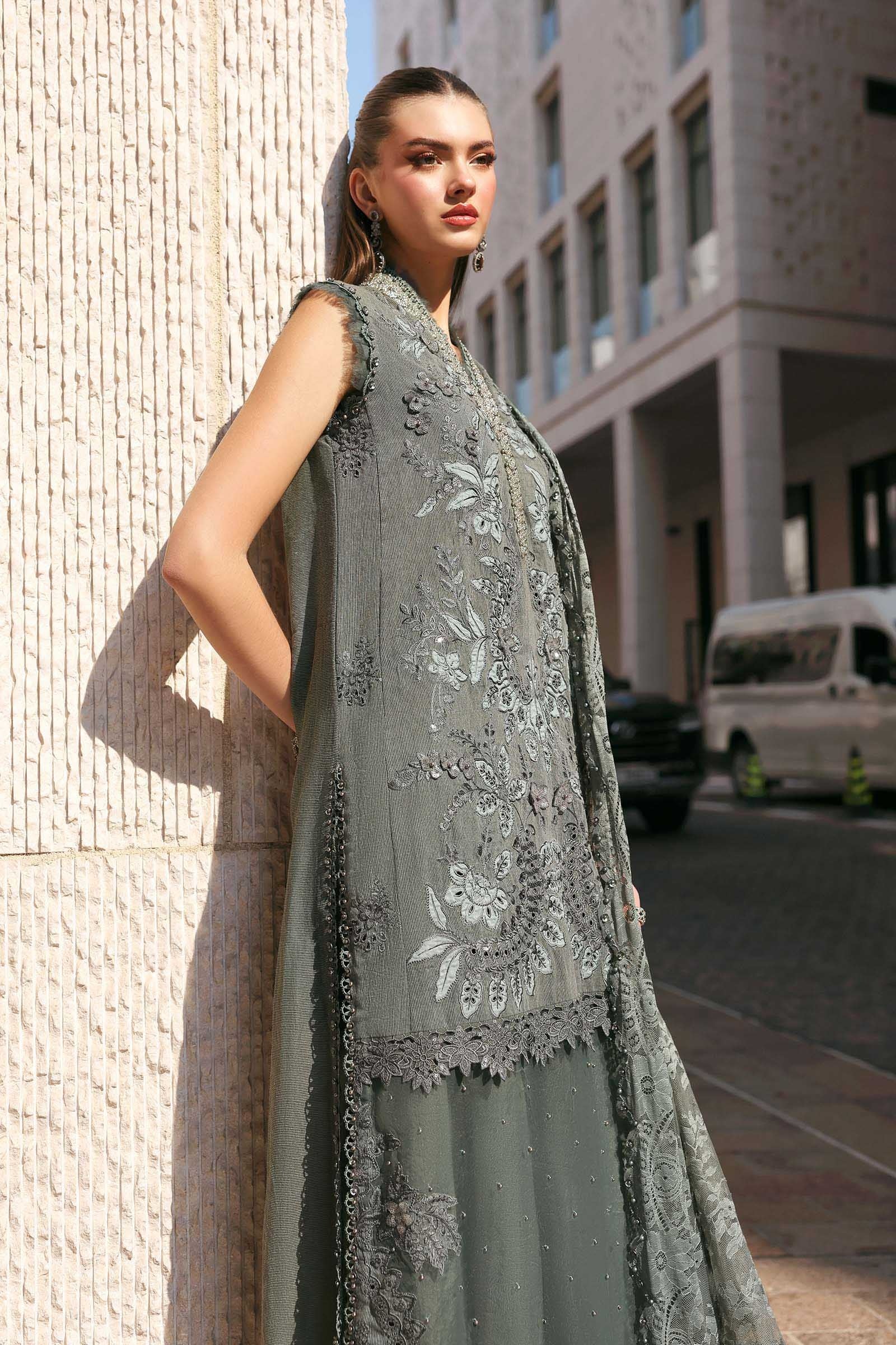 Maria.B - Luxury Lawn Embroidered 3 Piece Unstitched - D-2603-B - Image 7