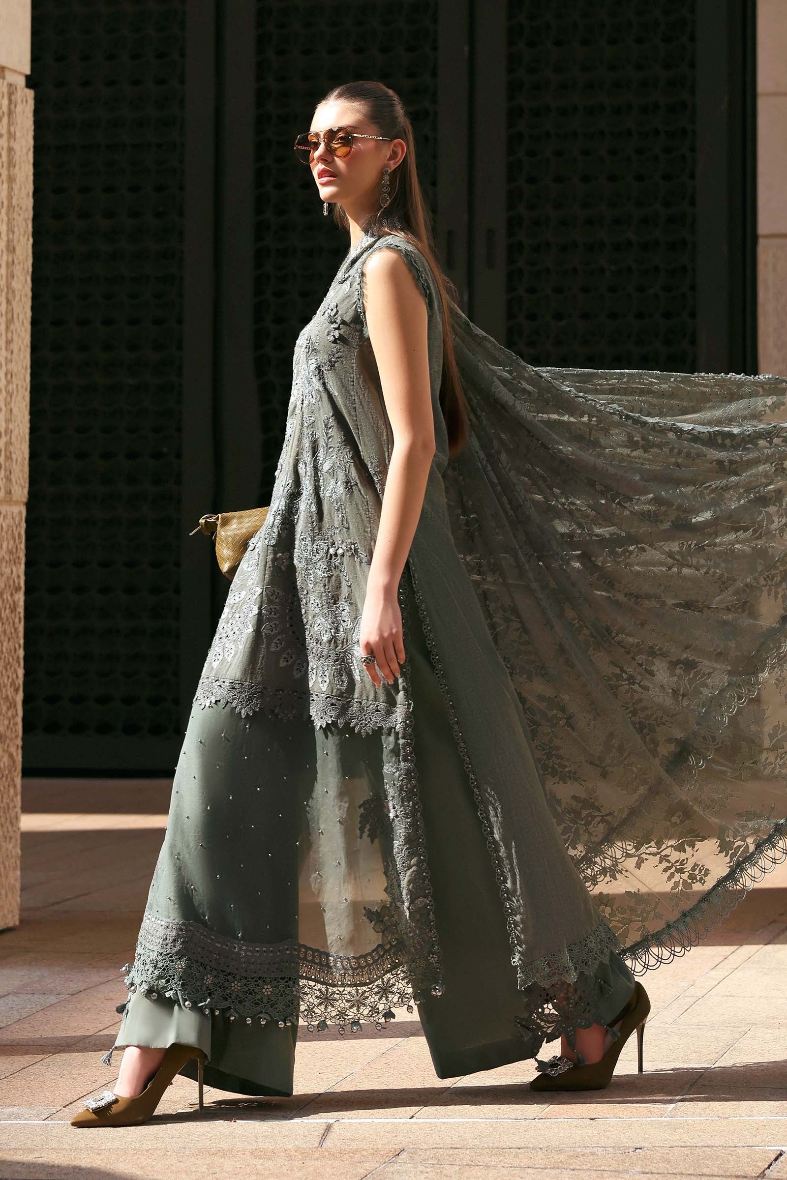 Maria.B - Luxury Lawn Embroidered 3 Piece Unstitched - D-2603-B - Image 8