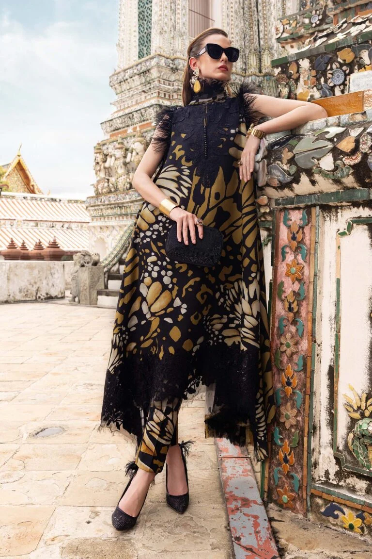Maria.B - Luxury Lawn Embroidered 3 Piece Unstitched - MPT-2809-B - Image 2