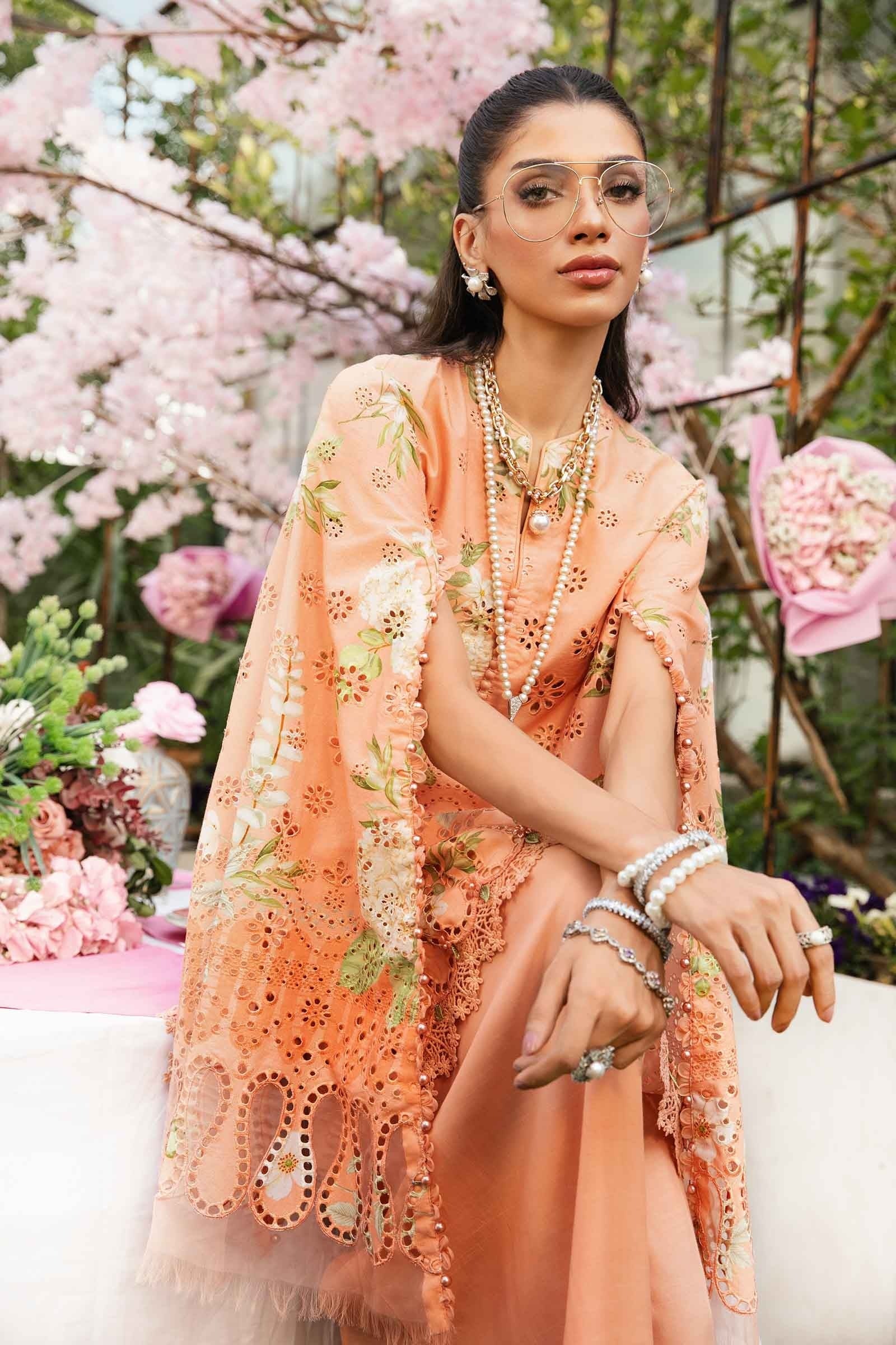Maria.B - Luxury Lawn Embroidered Unstitched 3 Piece - MPT-2602-A - Image 4