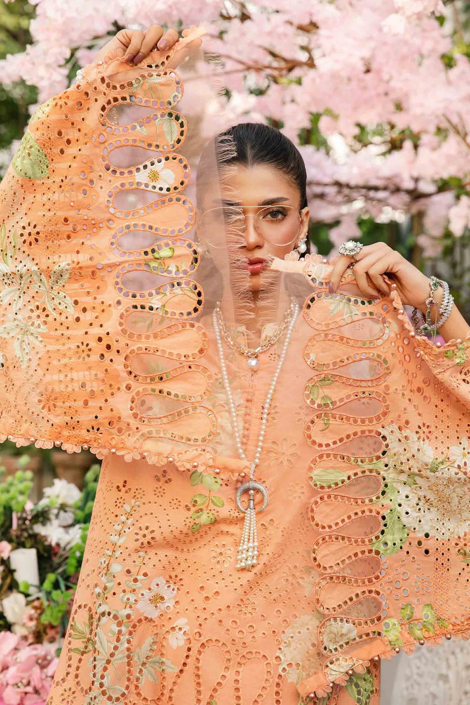 Maria.B - Luxury Lawn Embroidered Unstitched 3 Piece - MPT-2602-A - Image 6