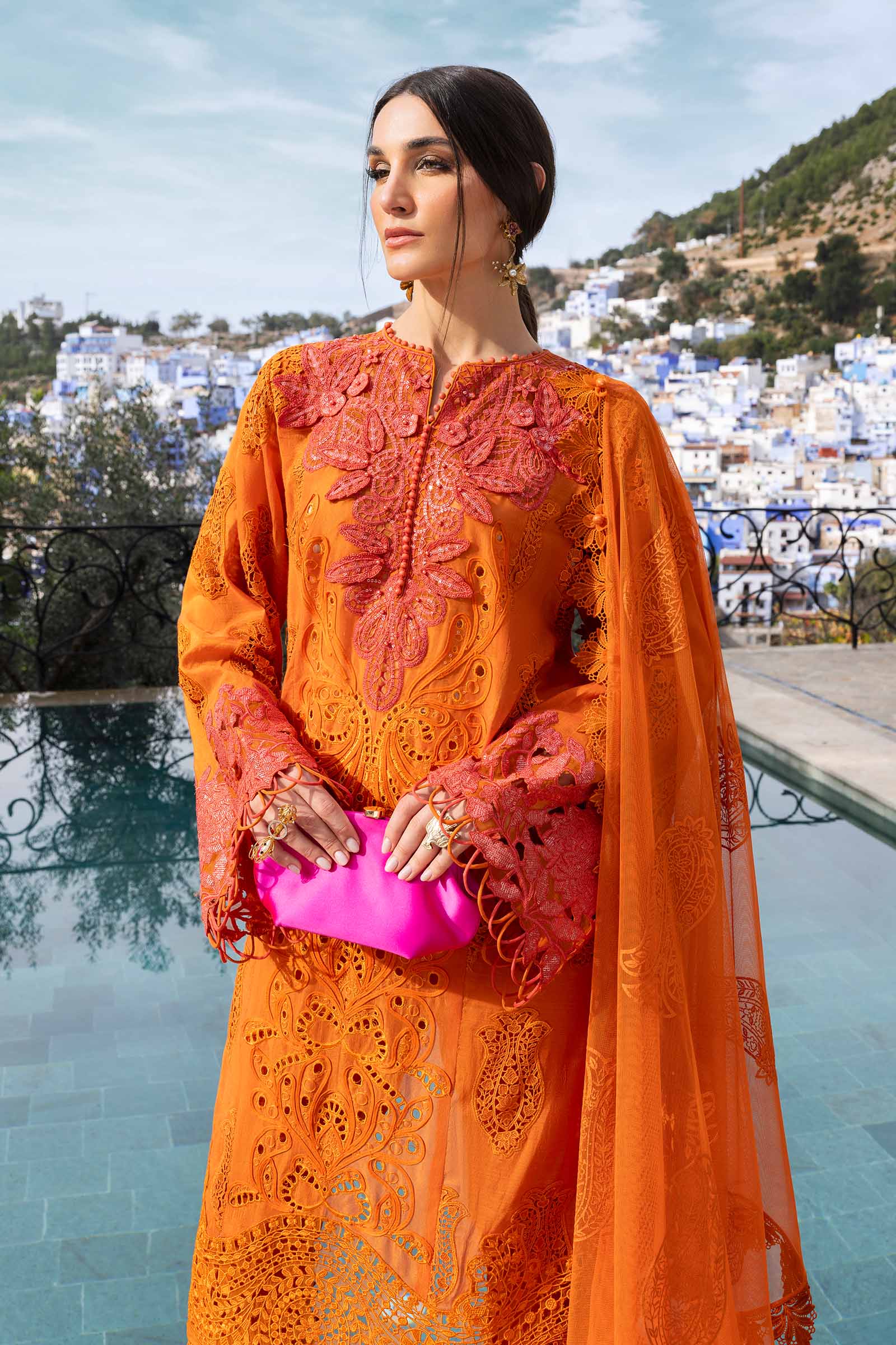 Maria.B Luxury Lawn Embroidered Unstitched D 2505-B Eid Collection - Image 4