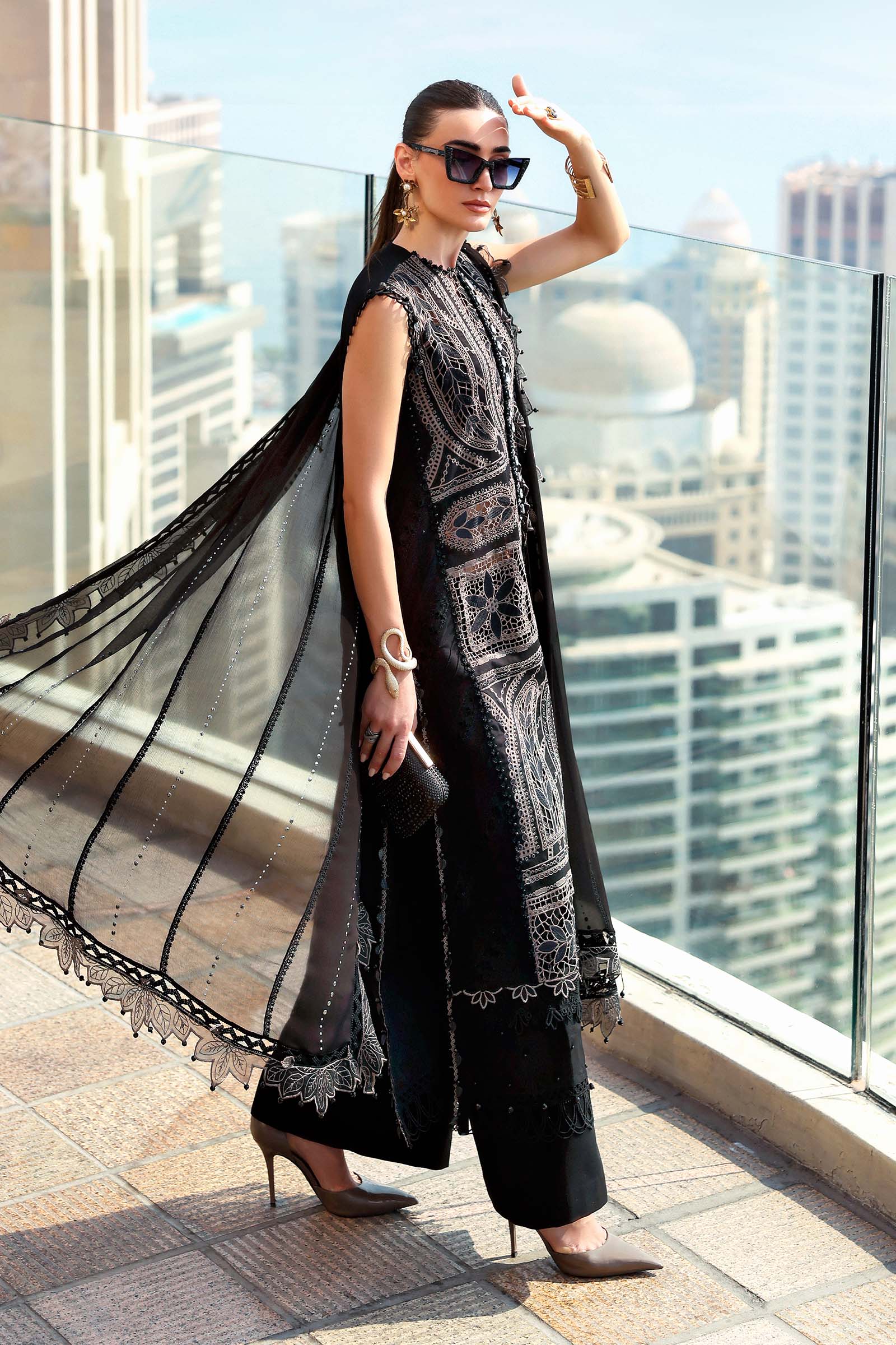 Maria.B Luxury Lawn Unstitched Embroidered 3Pc Suit D-2608-B - Image 2