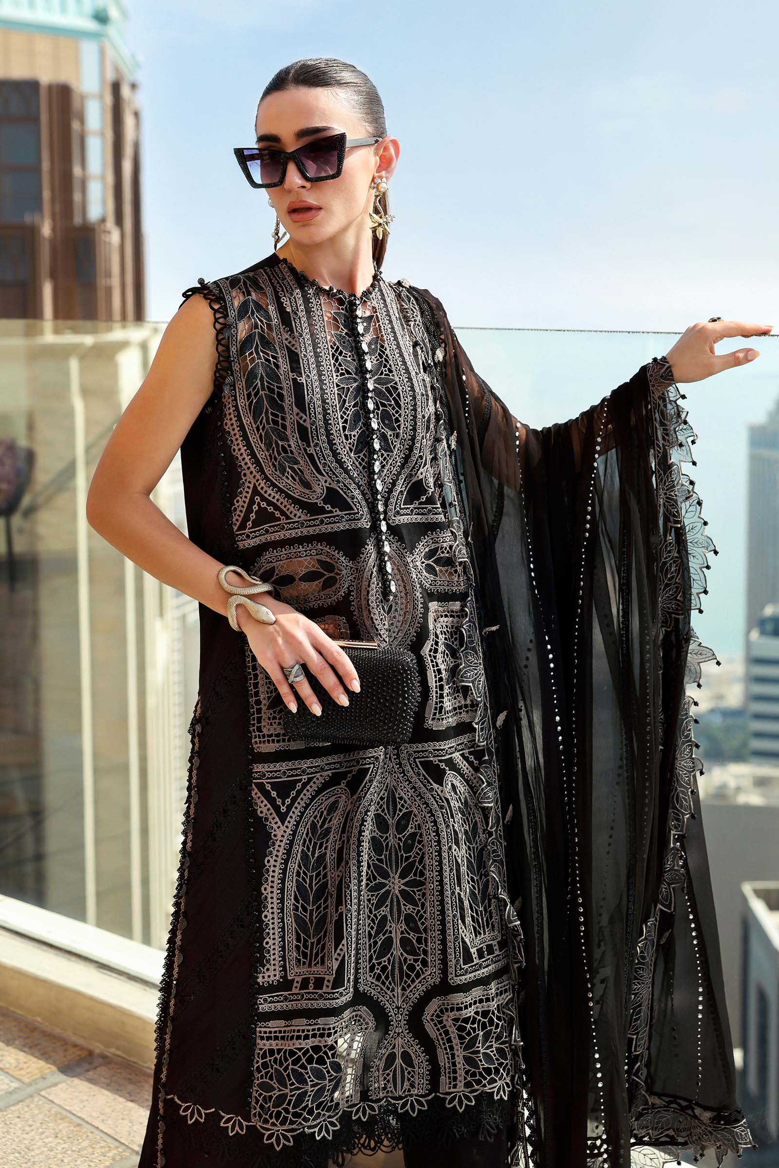 Maria.B Luxury Lawn Unstitched Embroidered 3Pc Suit D-2608-B - Image 3